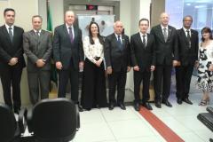Representantes do Tribunal de Justiça, Defensoria Pública e Ministério Público participaram da cerimônia de abertura da Semana Nacional da Conciliação, em Curitiba.