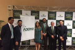 DPPR na solenidade de posse da nova diretoria da ANADEP. Da esquerda para a direita: os defensores públicos Ricardo Menezes, Fernando Redede, Thaísa Oliveira, Vitor Tavares, o ouvidor-geral Gerson da Silva, e o defensor público Dezidério Lima.