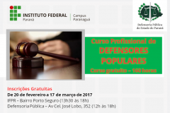 Parceria entre Defensoria e IFPR permitirá a formação de agentes com noções básicas de Direito e do funcionamento do sistema judiciário.