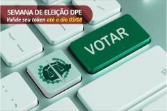 Valide seu token até 03/08.