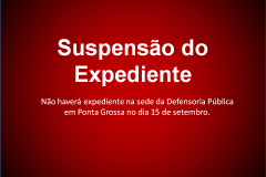 Feriado em Ponta Grossa