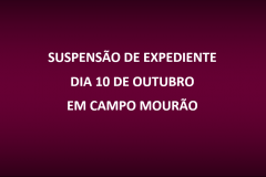 Não haverá expediente na Defensoria de Campo Mourão no próximo dia 10 de outubro.