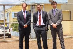 A partir da esquerda: o presidente da OAB Cascavel, Charles Daniel Duvoisin, o presidente da Comissão dos Direitos Humanos da OAB, Marcelo Navarro, e o defensor público Lucas de Castro Campos.
