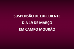 Suspensão do atendimento dia 19/03/2018.