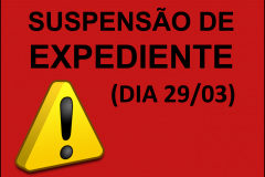 Suspensão de Expediente - 29/03