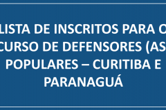 Lista curso de Defensores(as) Populares 