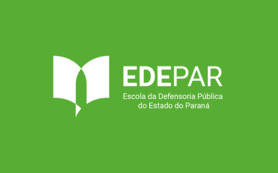 imagem com o fundo verde e o logo da EDEPAR em branco no centro