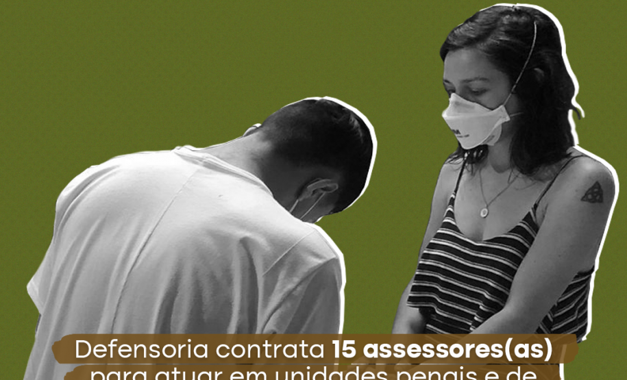 Na foto, a assessora de Execução Maria Emilia Glustack, que foi estagiária de graduação da DPE-PR na área de Execução Penal e de pós-graduação no Núcleo de Promoção e Defesa dos Direitos das Mulheres, atende uma pessoa privada de liberdade na Cadeia de Rio Branco do Sul.