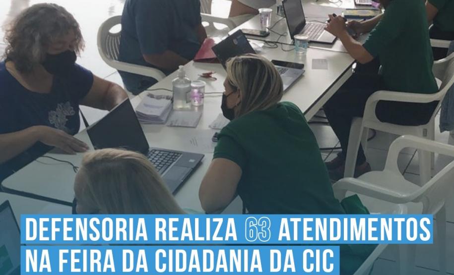 Imagem do atendimento da Defensoria Pública na Feira da Cidadania da CIC