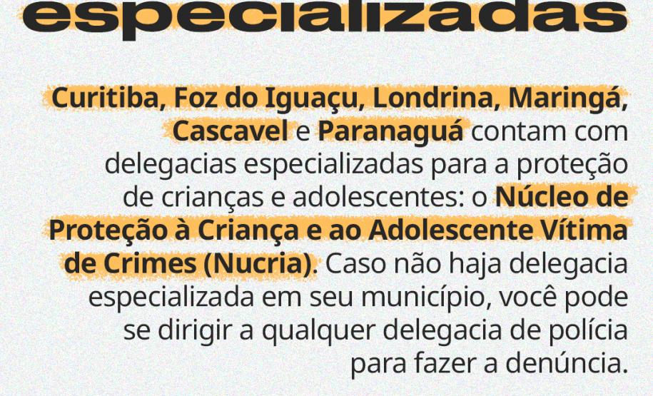 Onde procurar ajuda em caso de suspeita da  prática de violência sexual  contra crianças e  adolescentes
