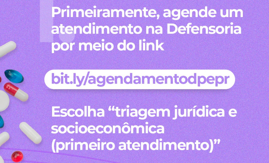 1. Primeiramente, agende um atendimento na Defensoria por meio do link https://agendamento.defensoria.pr.def.br/ Escolha “triagem jurídica e socioeconômica (primeiro atendimento)”
