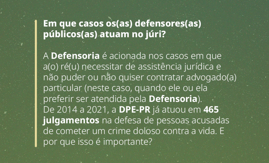 Como é a atuação da Defensoria no Tribunal do Júri?