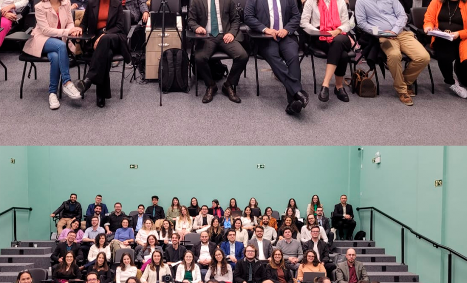 Dupla imagem com todos os participantes do Encontro.