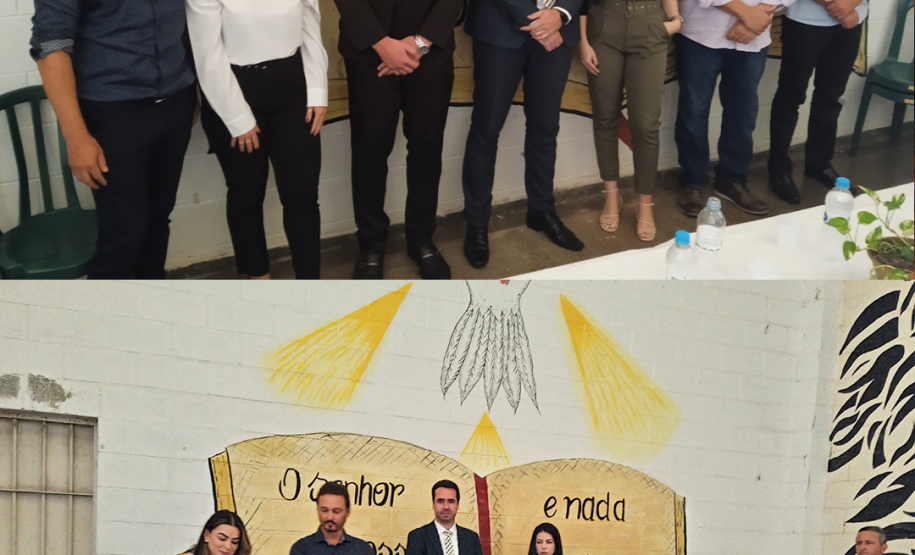 Imagem com foto de casamento coletivo em Cruzeiro D'Oeste.