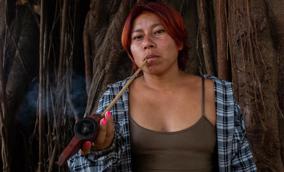 Foto da atuação do NUPIER na aldeia Yvy Okaju, em Guaíra.