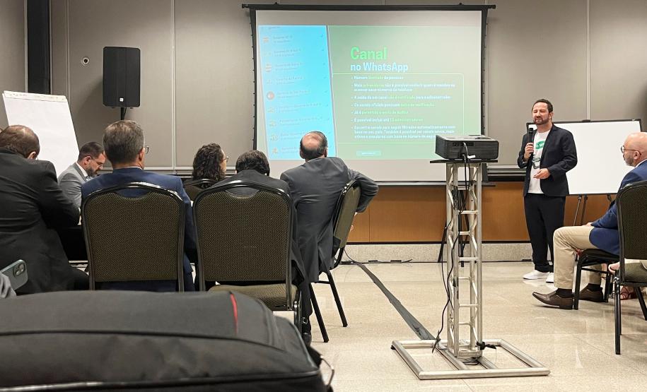 Palestra durante o Expojud 2025.