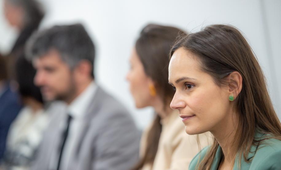 A primeira subdefensora geral Livia Brodbeck na inauguração.
