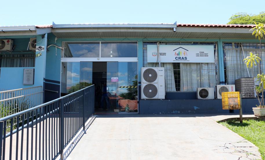Fachada do CRAS onde foi realizado o mutirão Concilia em Guaíra.