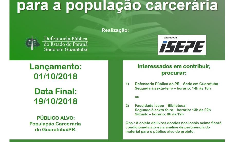 Páginas de liberdade: uma iniciativa da DPPR de Guaratuba onde a leitura é libertadora.