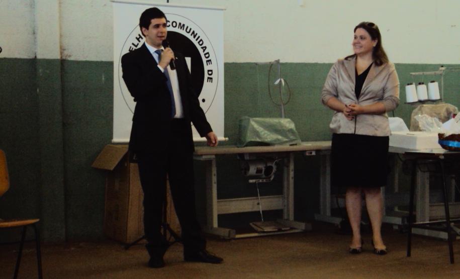 O defensor Nicholas Moura e Silva, em discurso na abertura do mutirão, elogiou a parceria da Defensoria Pública do Estado do Paraná como Patronato Municipal e o Conselho da Comunidade.