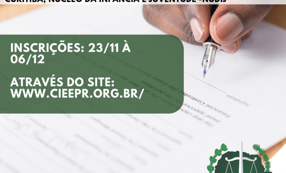 DPPR abre vaga de estágio para Direito em Curitiba Na imagem vemos uma mão segurando uma canete muito próxima a uma folha de papel, como se estivesse prestes a escrever algo. No canto inferior direito vemos a logo da DPPR, na parte superior e meio da imagem temos informações sobre a vaga.