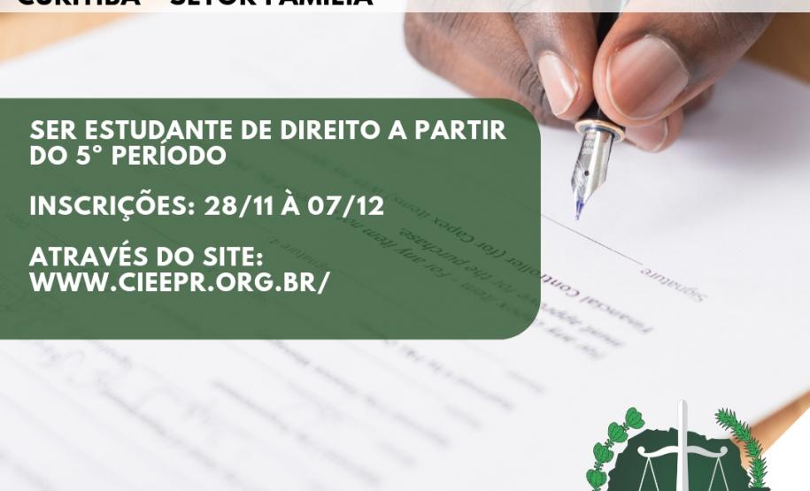 Na imagem vemos uma mão segurando uma canete muito próxima a uma folha de papel, como se estivesse prestes a escrever algo. No canto inferior direito vemos a logo da DPPR, na parte superior e meio da imagem temos informações sobre a vaga.
