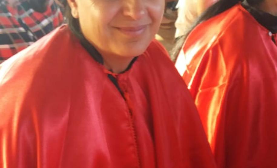 Formanda da 1ª turma de Operadores Em Direitos Étnicos E Coletivos Faxinalenses.