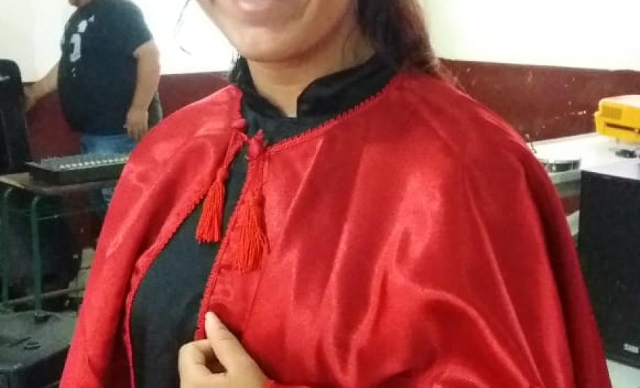 Formanda da 1ª turma de Operadores Em Direitos Étnicos E Coletivos Faxinalenses.