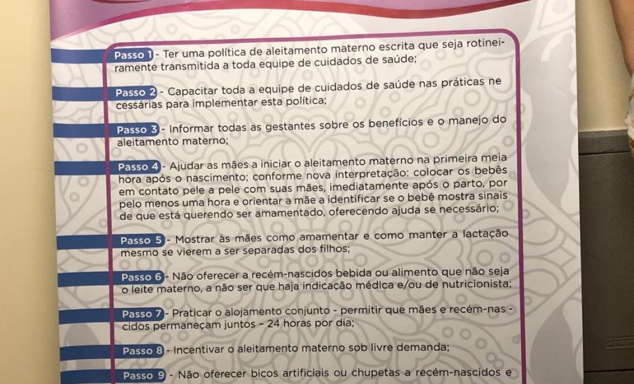 Nudem realizou atividades em novembro e dezembro nos Dias de Ativismo pelo fim da Violência contra as mulheres Banner informativo "Dez passos para o sucesso do aleitamento materno"