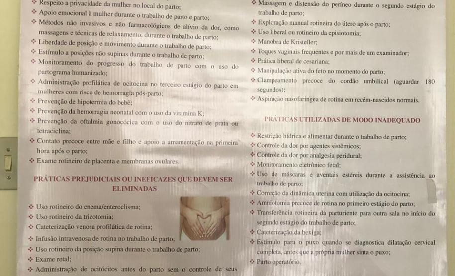 Nudem realizou atividades em novembro e dezembro nos Dias de Ativismo pelo fim da Violência contra as mulheres Banner informativo "Recomendações da Organização Mundial da Saúde/Ministério da Saúde no Atendimento ao Parto Normal".