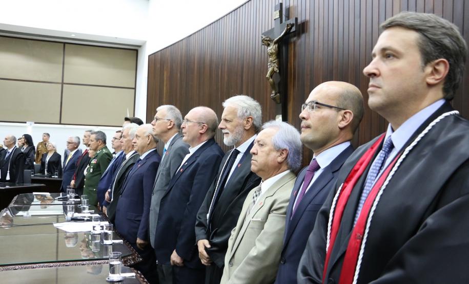 Sessão solene de posse da nova Cúpula Diretiva do Tribunal de Justiça do Paraná, que deu início à gestão 2019-2020.