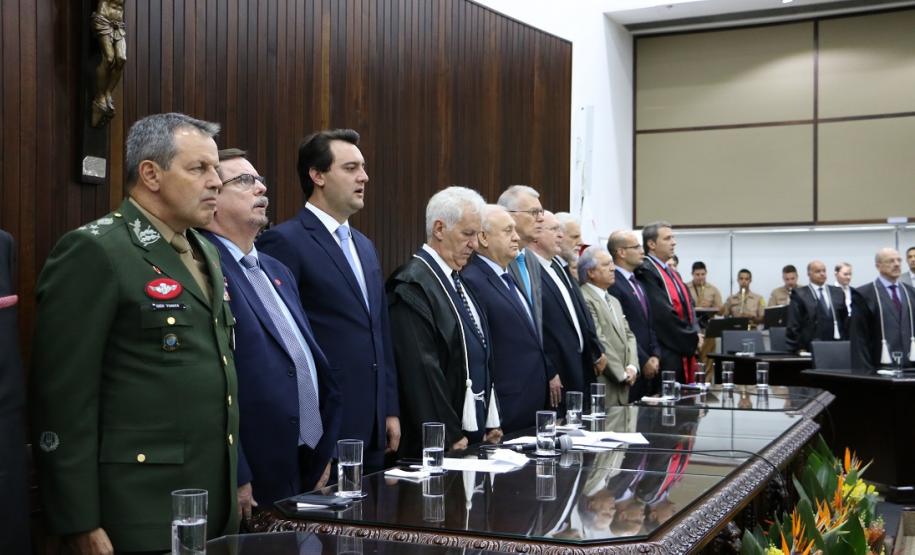 Sessão solene de posse da nova Cúpula Diretiva do Tribunal de Justiça do Paraná, que deu início à gestão 2019-2020.