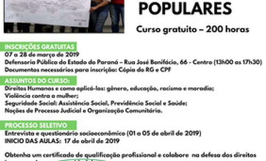 Banner de divulgação do curso.