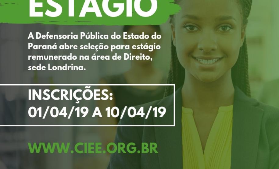 DPPR abre vagas de estágio em Curitiba e Londrina DPPR abre vagas de estágio em Curitiba e Londrina