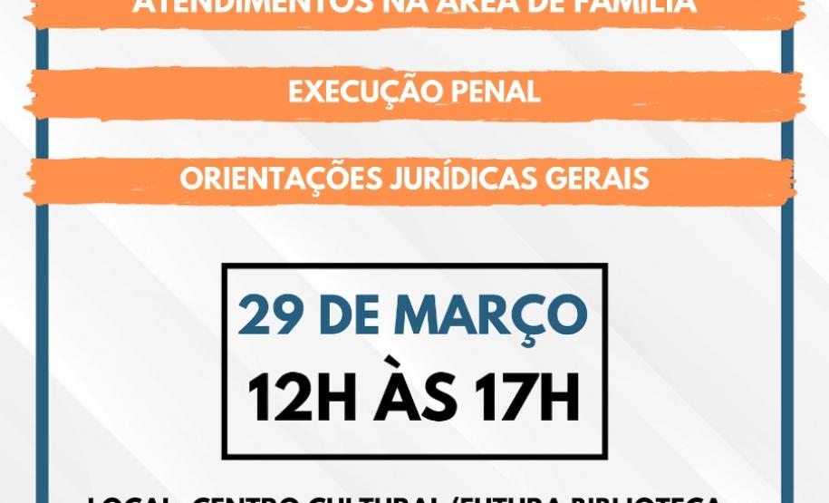 Cartaz do mutirão.