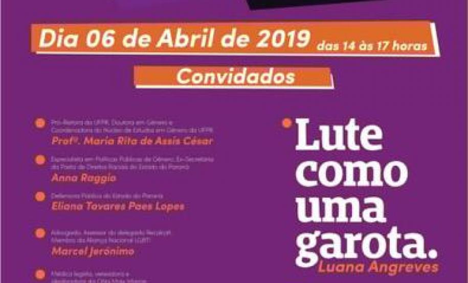 NUDEM participará de evento sobre violência de gênero Cartaz informativo do evento.