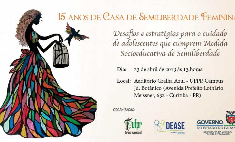 NUDIJ participará da comemoração dos 15 anos da Casa de Semiliberdade Feminina Folder do evento
