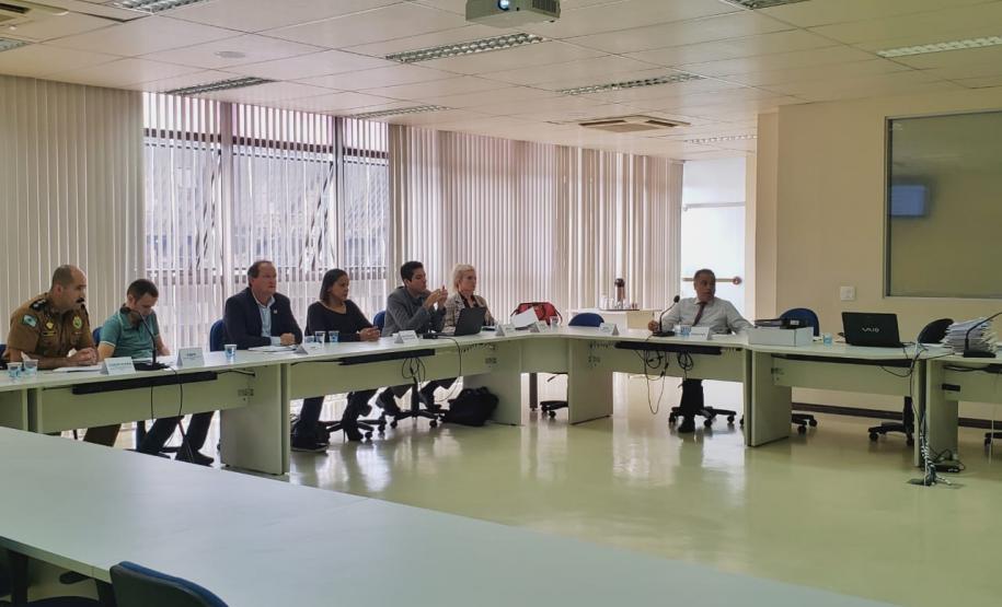 Reunião na Sede da Secretaria de Segurança Pública do Estado.