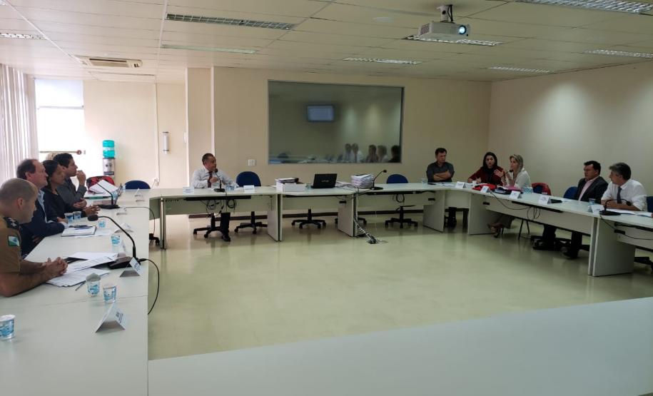 Reunião na Sede da Secretaria de Segurança Pública do Estado.