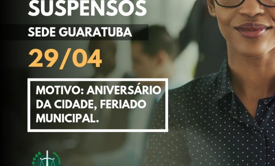 Suspensão de expediente: Guaratuba