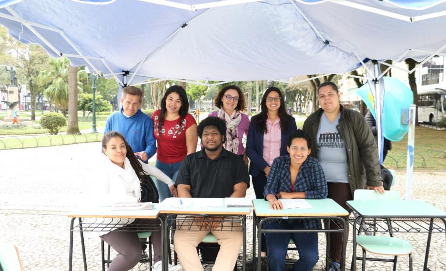 Atendimento de rua NUDIJ Equipe de atendimento.