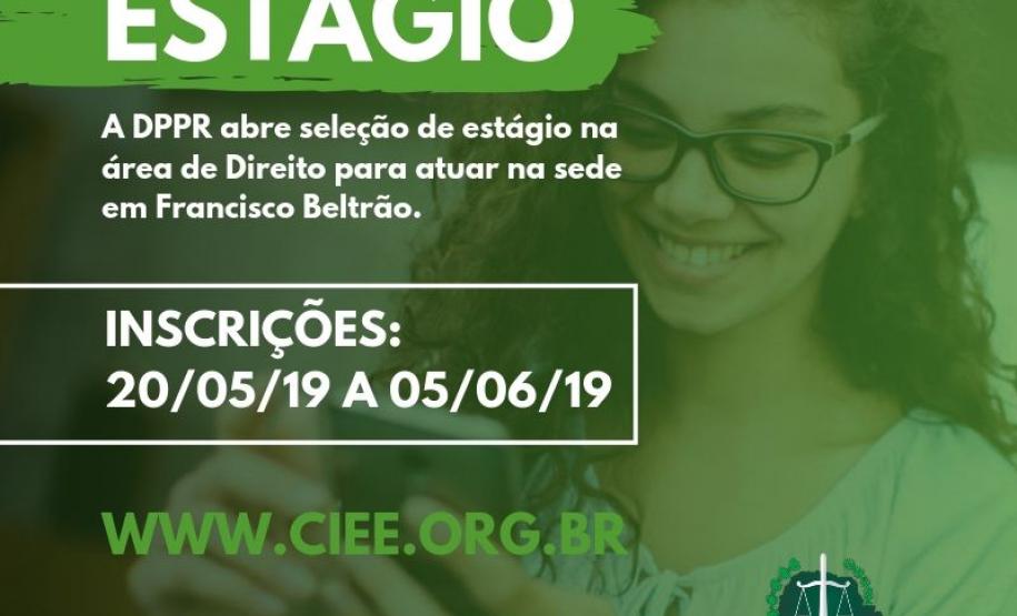 DPPR abre vaga de estágio em Francisco Beltrão