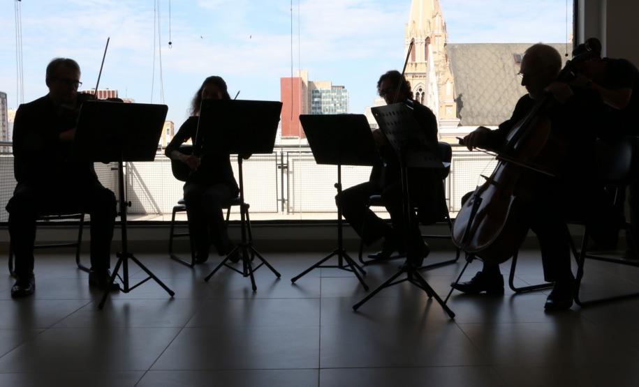 DPPR inaugura Sede Central de Atendimento Apresentação do Quarteto de Cordas Camerata Antíqua de Curitiba