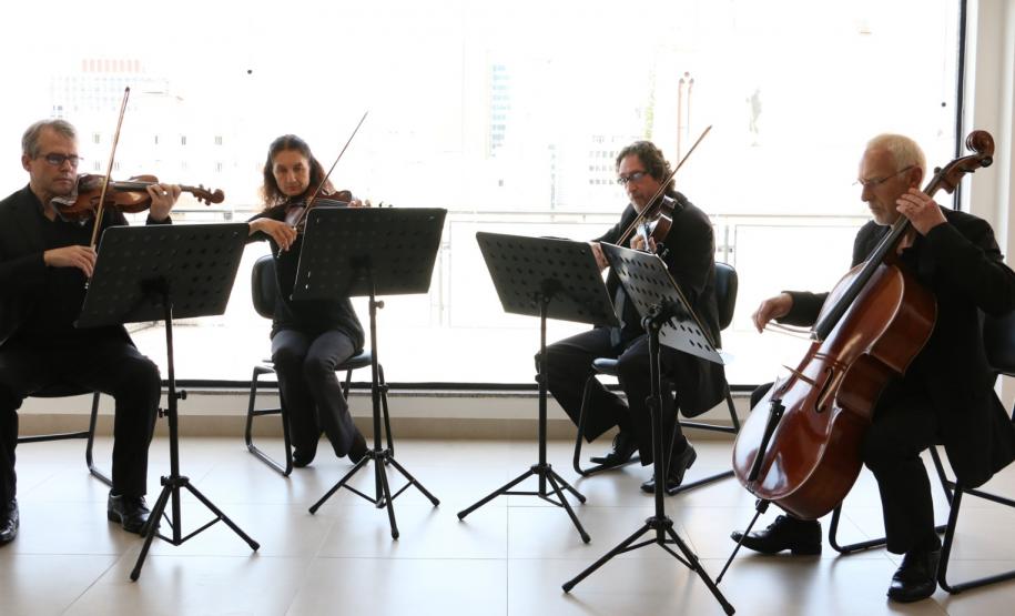 DPPR inaugura Sede Central de Atendimento Quarteto de Cordas Camerata Antíqua de Curitiba