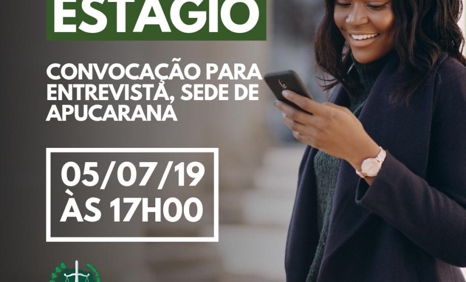 DPE-PR divulga lista dos convocados para entrevista, na sede de Apucarana