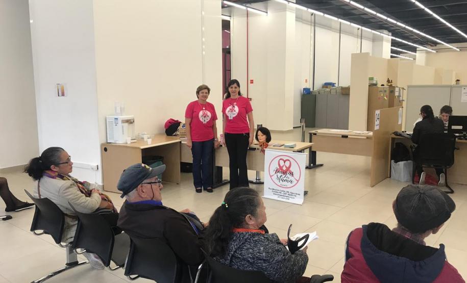 Projeto “Educação em Direitos: Saúde da Mulher” tem sua 3ª palestra Palestrantes voluntárias da AAMA, Daniele Banzzatto e Terezinha Parizotto.