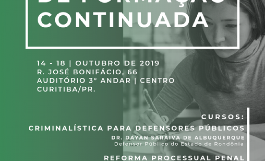 EDEPAR promove II Semana de Formação Continuada As atividades são destinadas para todas(os) as(os) defensoras(es) públicas(os) da Instituição