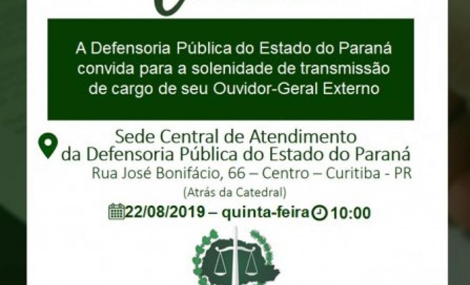 A solenidade de transmissão de cargo acontecerá nesta quinta-feira (22)