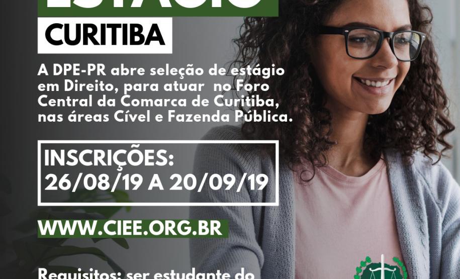 DPE-PR abre vagas de estágio em Curitiba