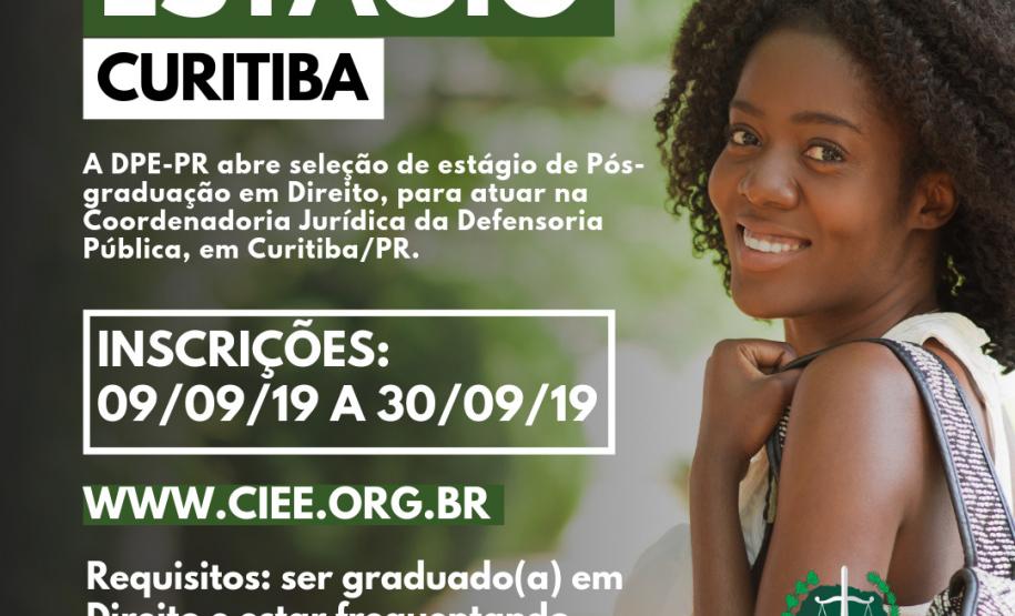 DPE-PR abre vagas de estágio em Curitiba